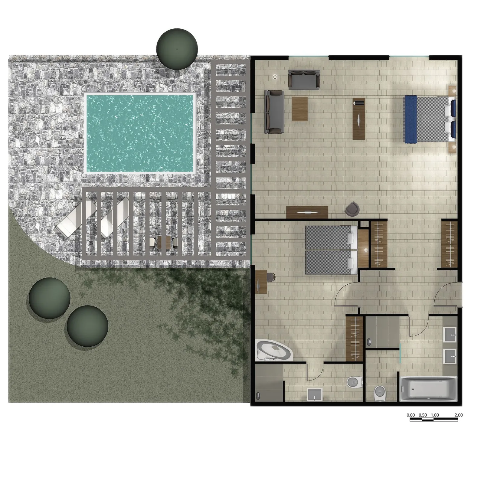 Eagles Palace Hotel, Uranopolis, Grčka — Grand Suite Sea Front with Private Pool
