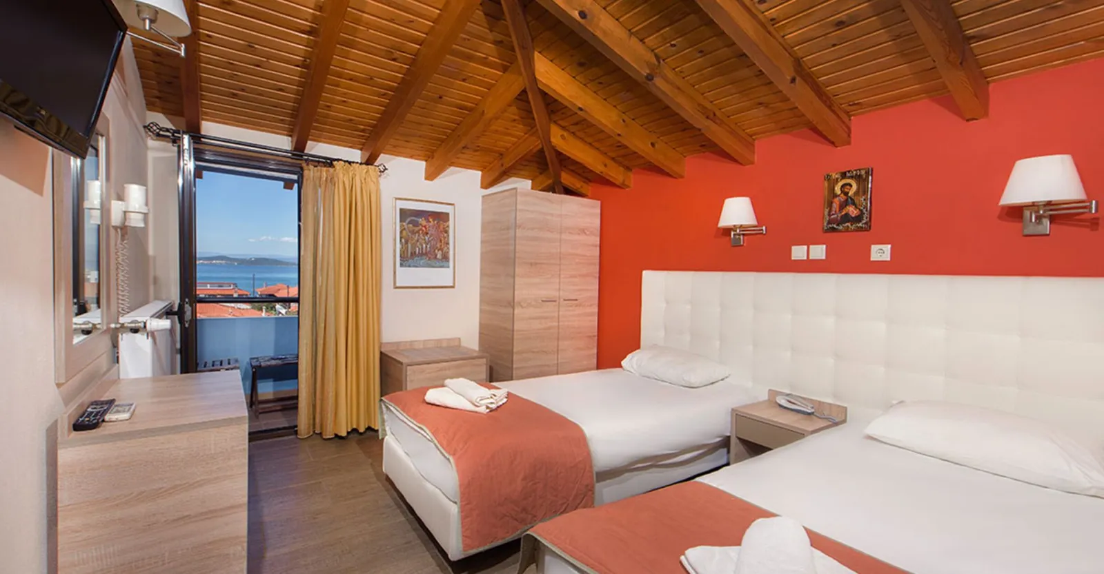 Makedonia Ouranoupolis Hotel, Uranupolis, Grčka — Double Room With Balcony