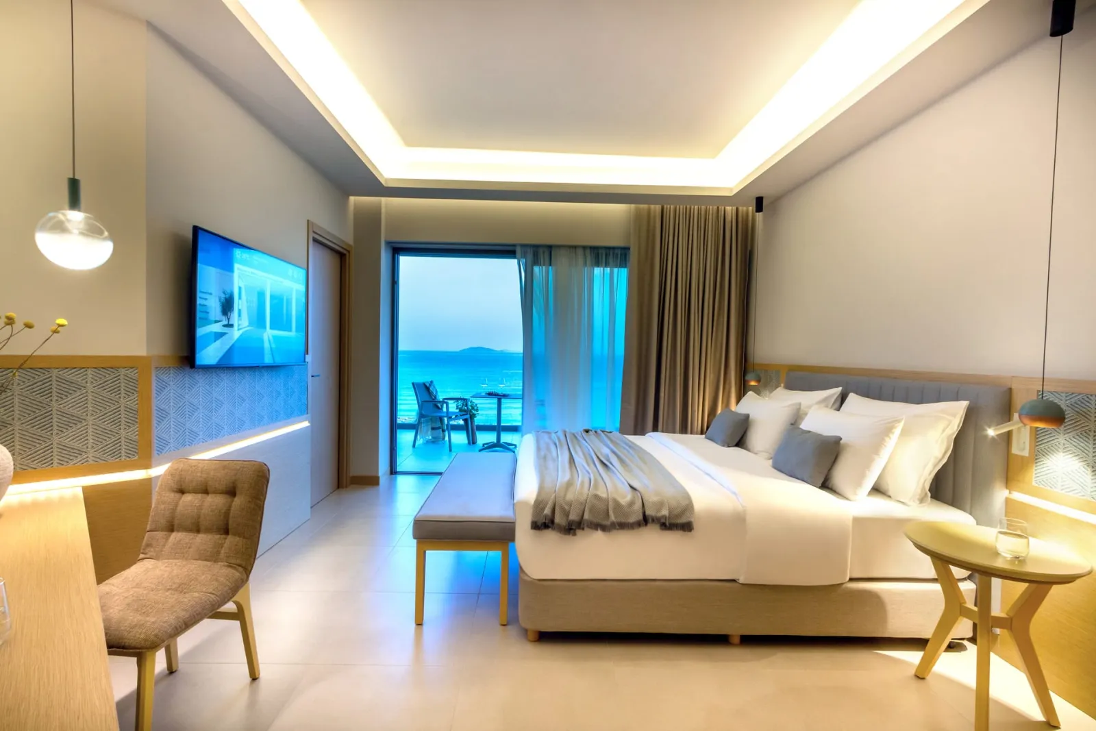 Ammoa Luxury Hotel & Spa Resort, Agios Ioannis, Grčka — Panorama Suite Sea Front