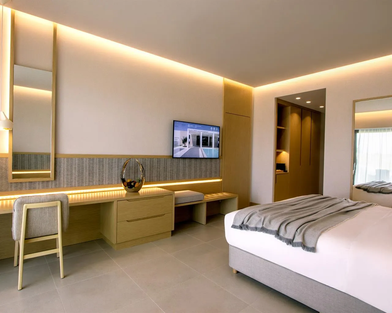Ammoa Luxury Hotel & Spa Resort, Agios Ioannis, Grčka — Room Double Deluxe Lateral Sea View