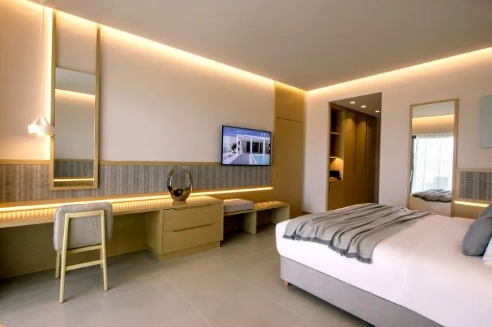 Ammoa Luxury Hotel & Spa Resort, Agios Ioannis, Grčka — Room Double for Single Deluxe Lateral Sea View