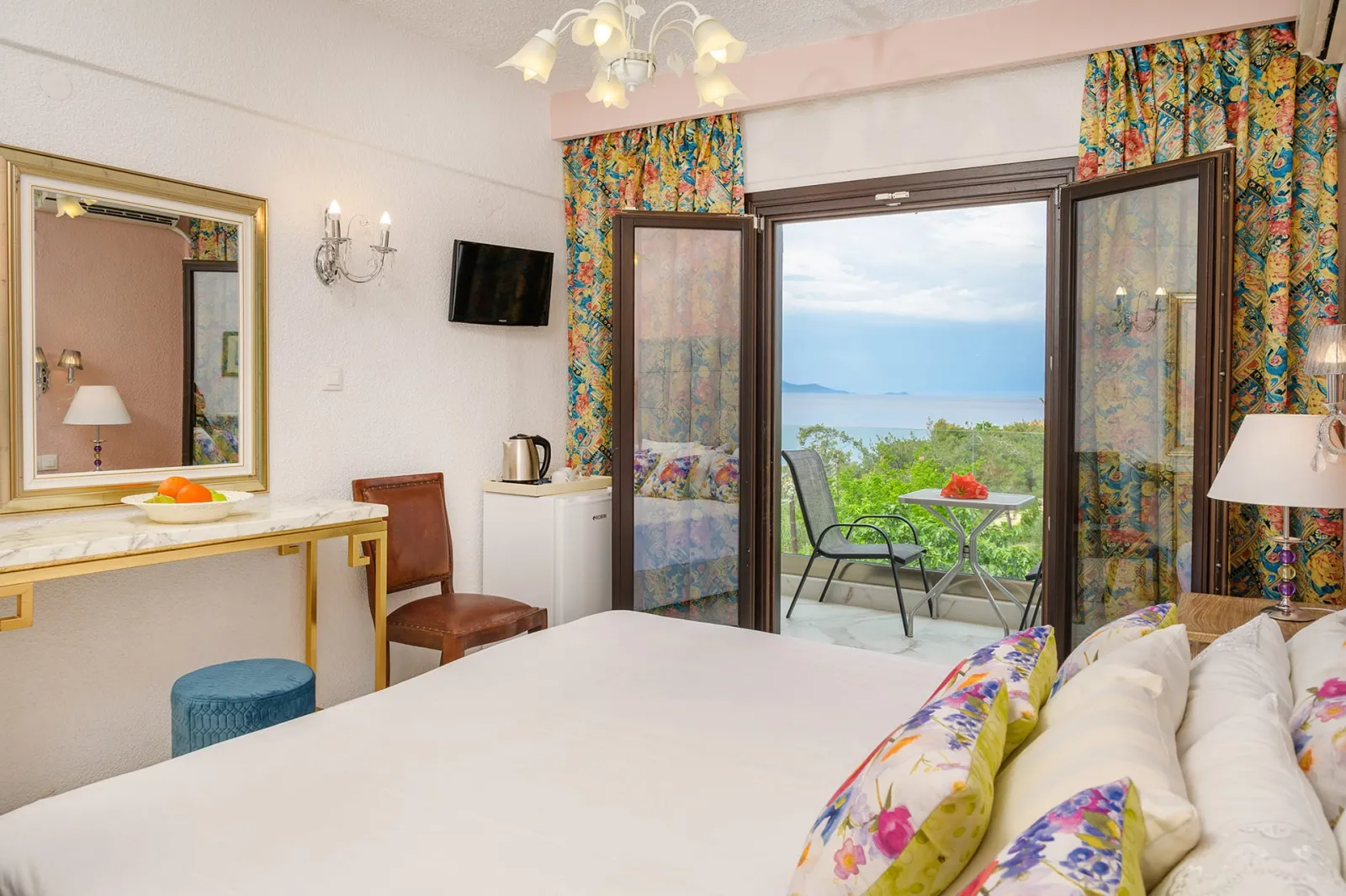 Leandros Hotel Chalkidiki, Grčka — Double Room with Sea View
