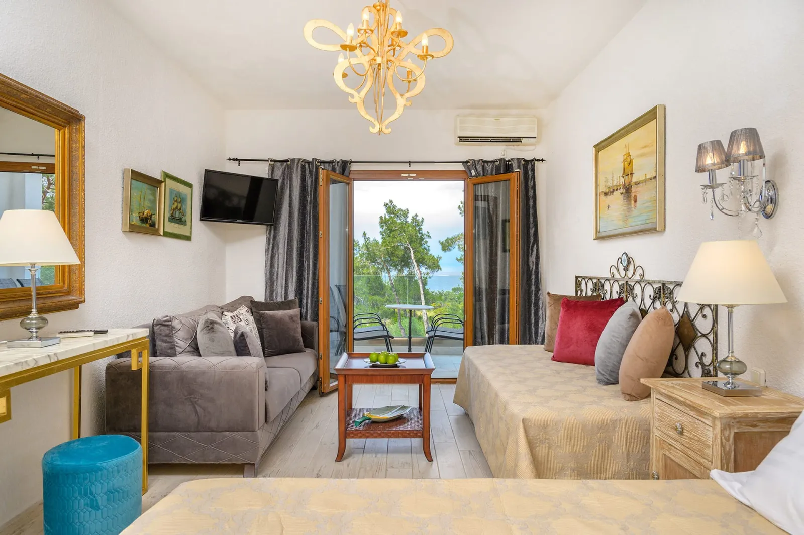 Leandros Hotel Chalkidiki, Grčka — Family Room with Sea View