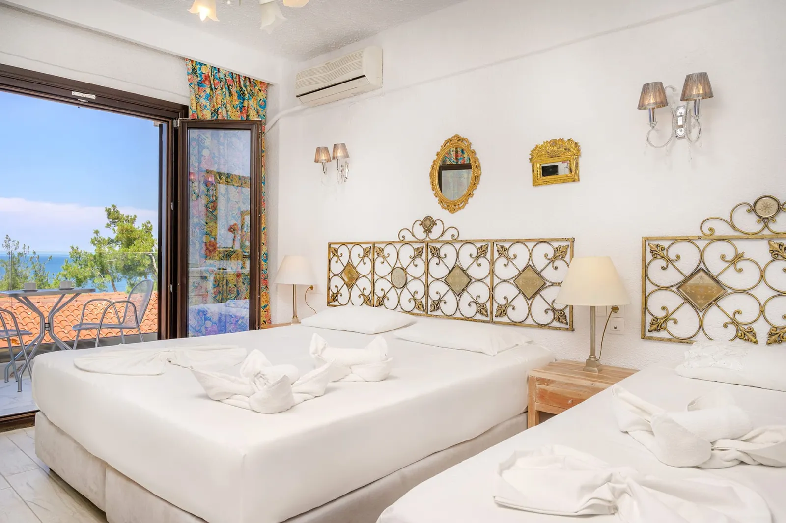 Leandros Hotel Chalkidiki, Grčka — Triple Room with Sea View