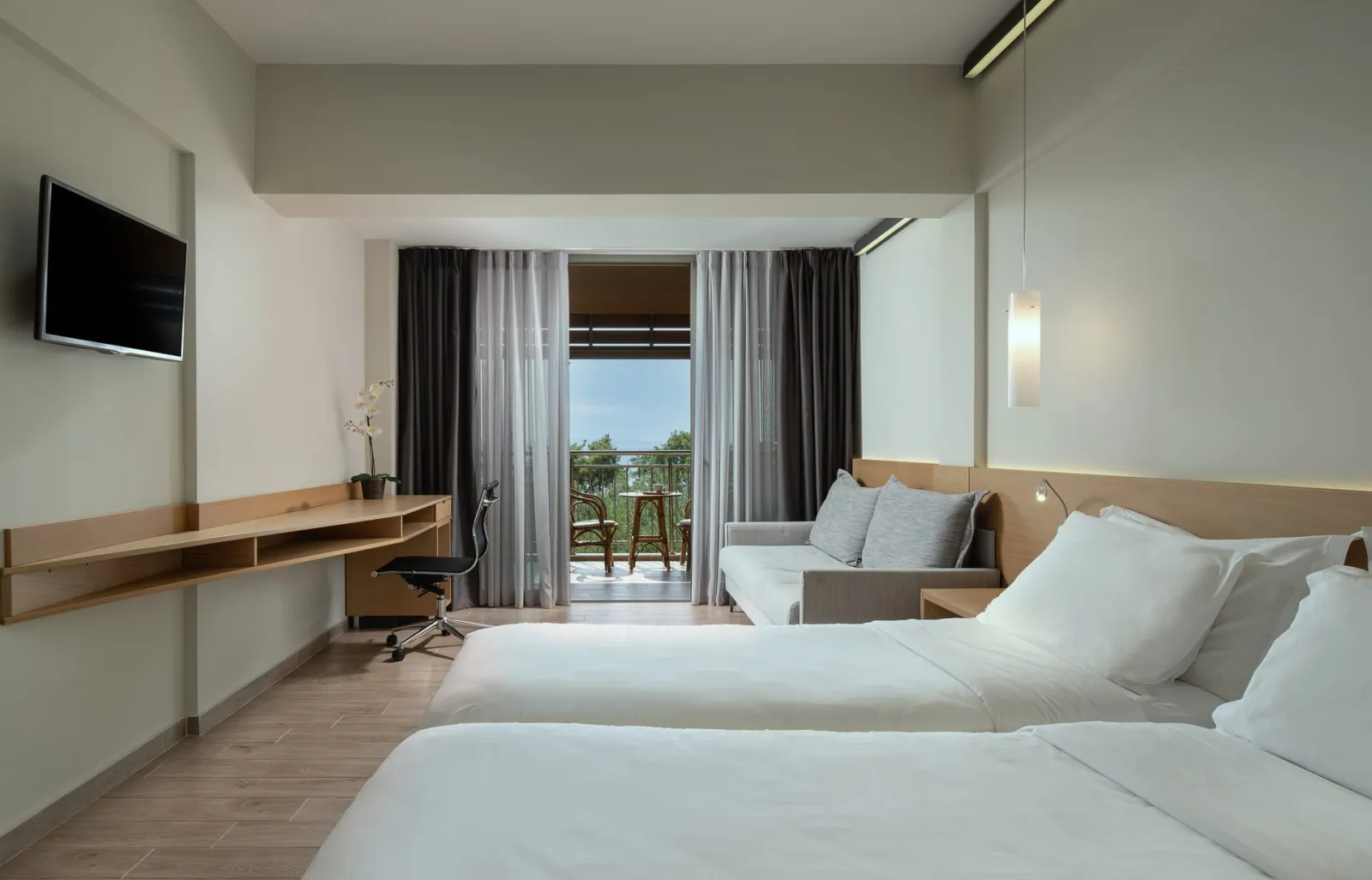 Blue Dolphin Resort Hotel, Metamorfozis, Grčka — Deluxe Double Room with Sea View