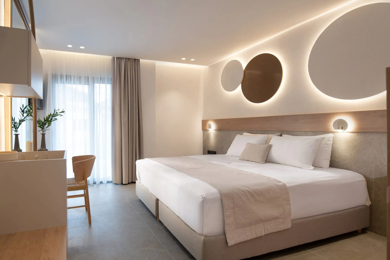 Olenia Suites, Neos Marmaras, Grčka — King Suite with Sofa Bed