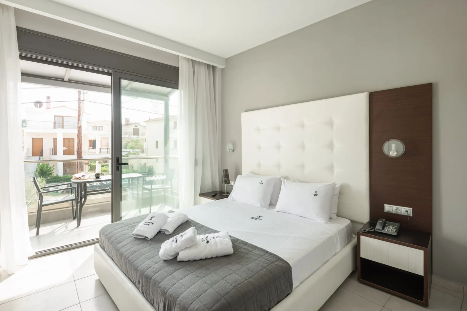 Tridente Mare Apart Hotel, Pefkohori, Grčka — Double Bedroom City View