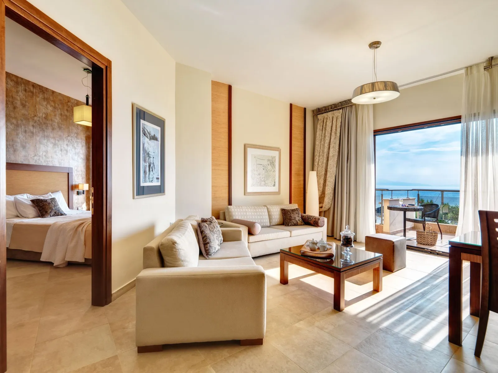 Olympion Sunset Chalkidiki, Skala Furka, Grčka — Olympia Suite Beach Front