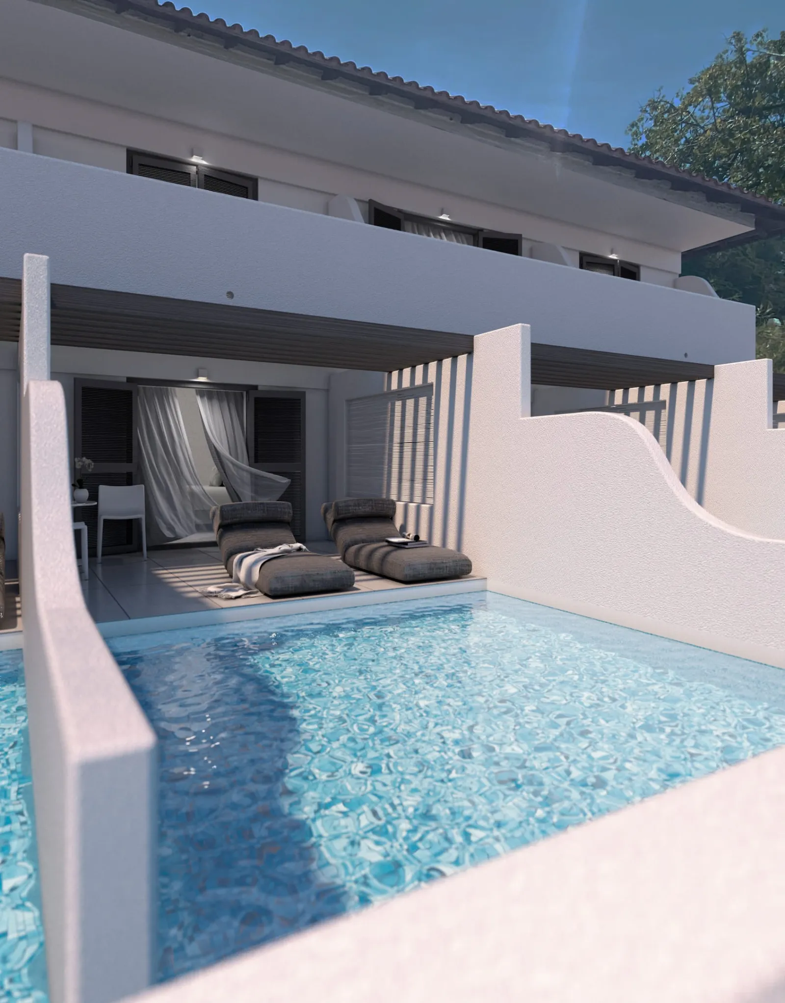 White Suites Resort, Afitos, Grčka — Premium Junior Suite with Mini Pool