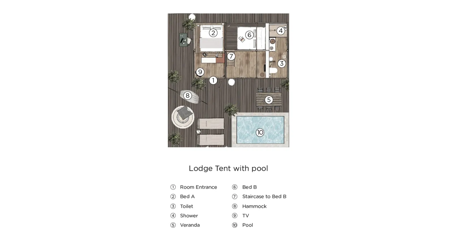 ERGON Beach House Nikiti, Nikiti, Grčka — Lodge Tent with Garden & Pool