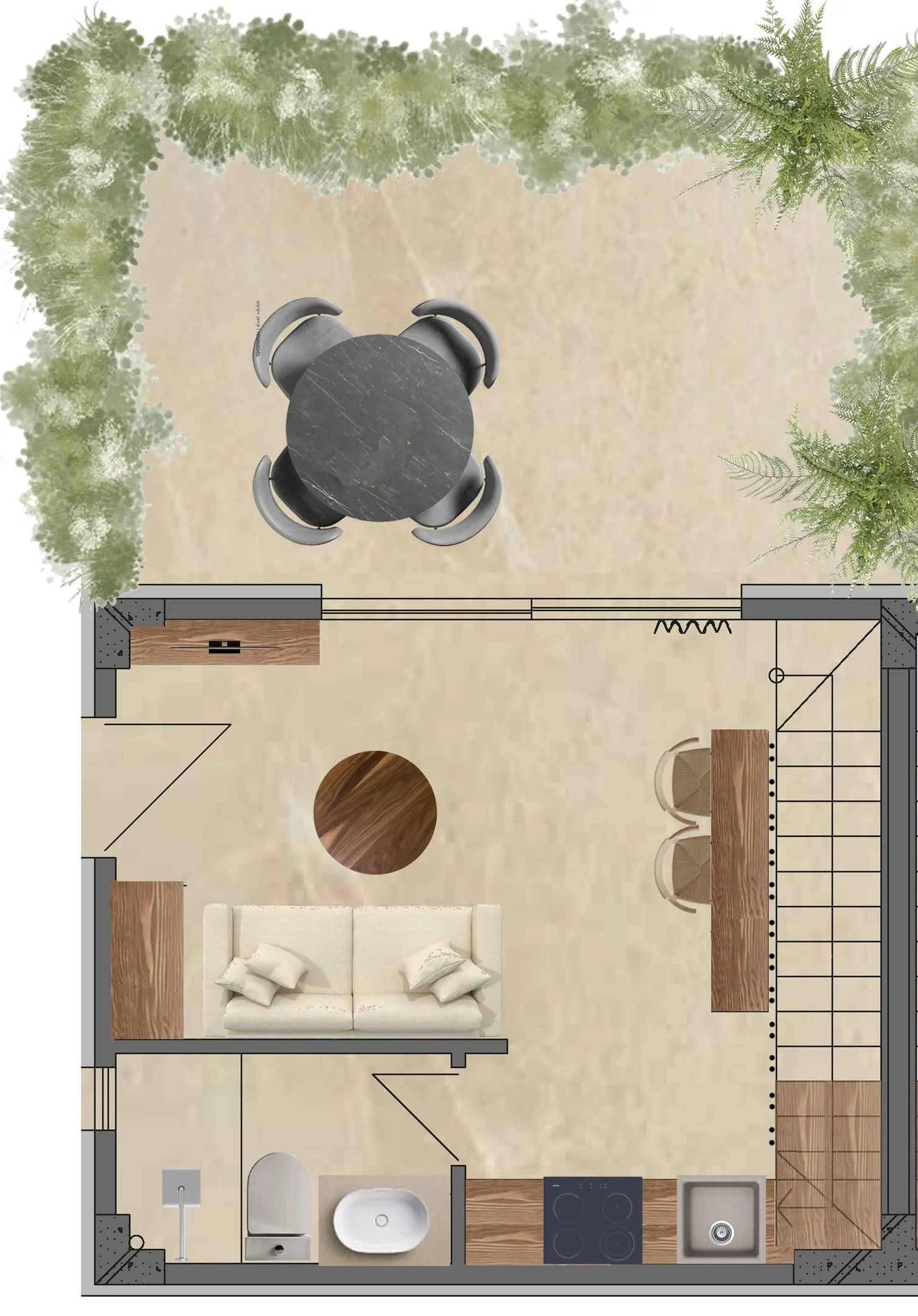 Vista Luxury Suites Halkidiki, Neos Marmaras, Grčka — Duplex Suite Ground Floor