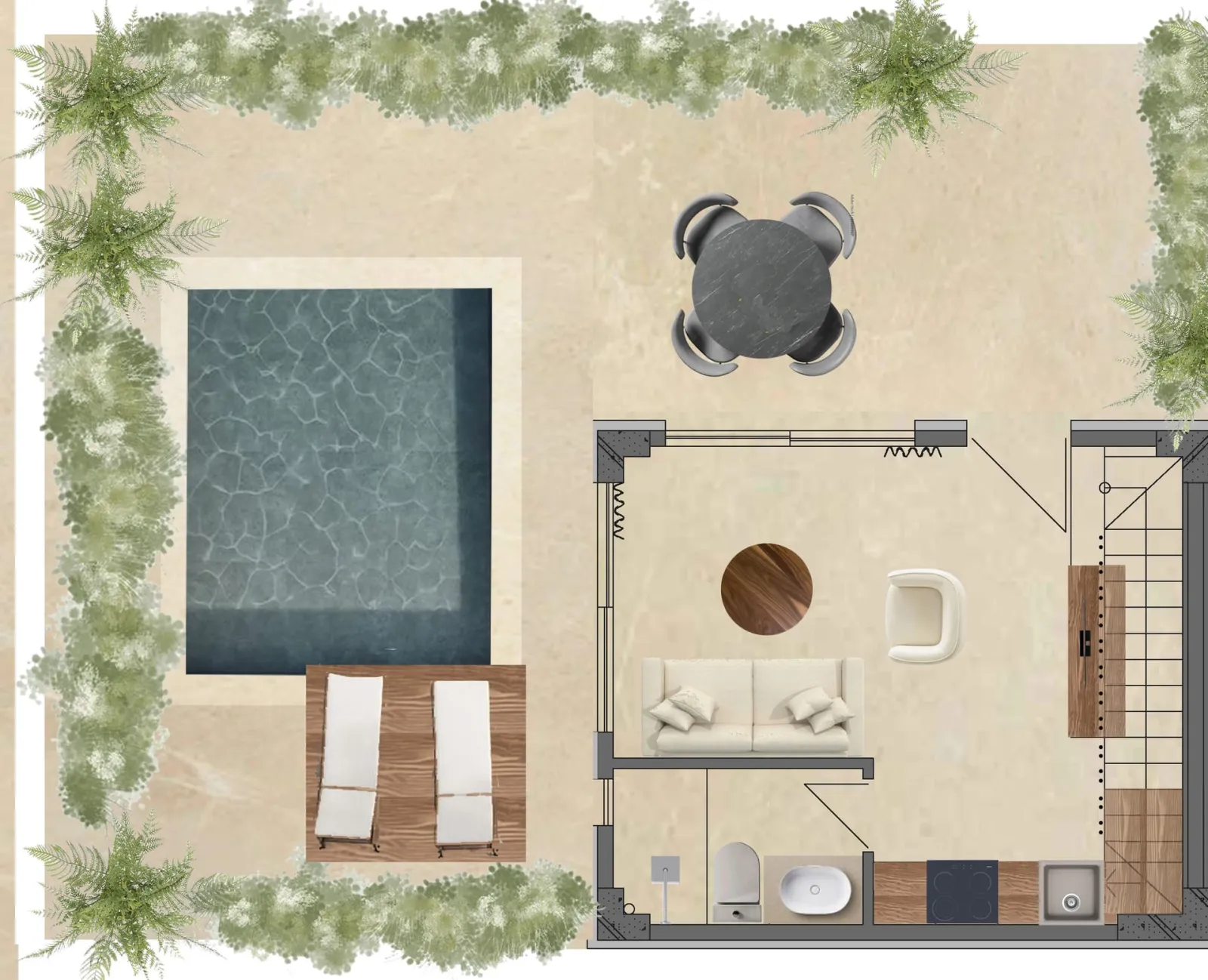 Vista Luxury Suites Halkidiki, Neos Marmaras, Grčka — Duplex Suite | Private Pool