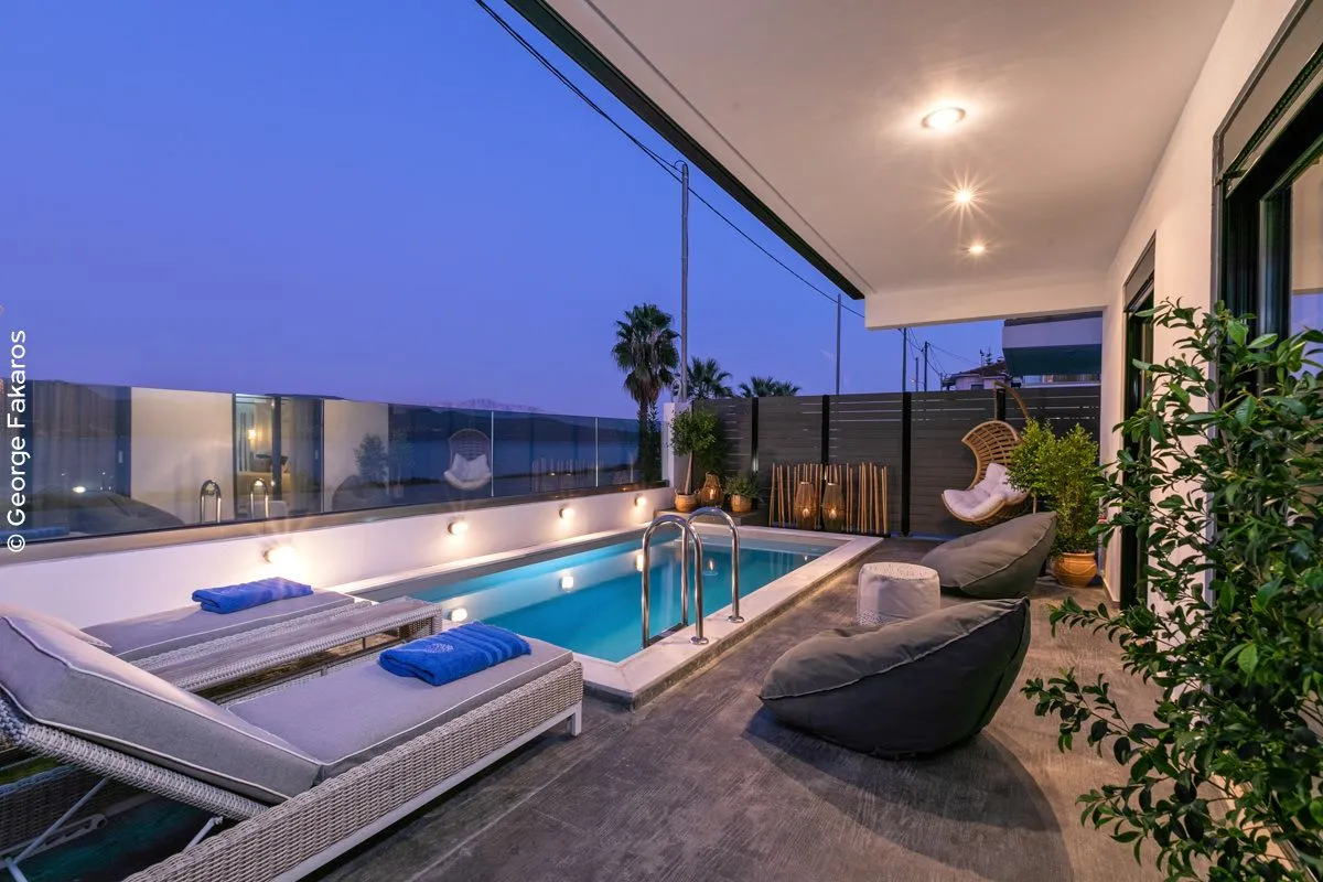 White Rock Villas Lefkada, Ligija, Grčka — Exclusive Villa with Private Pool