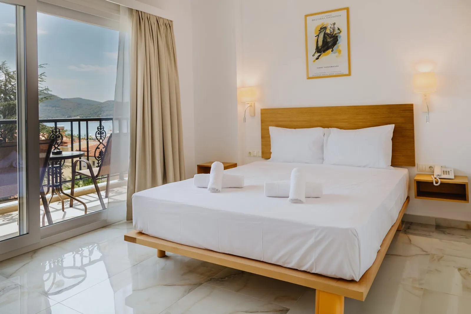 Blue Bay Hotel Kavala, Nea Iraklica, Grčka — Double Room with Sea View