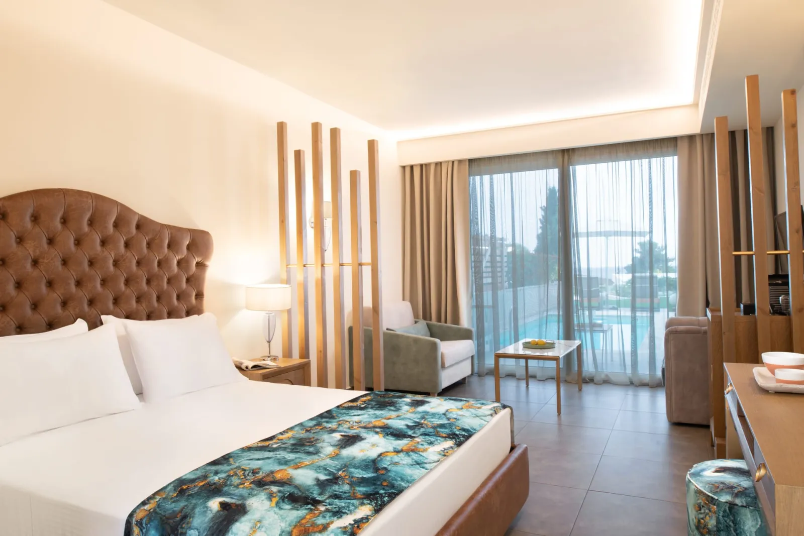 Alexandra Elegance Bridging Generations – Family Luxury, Potos, Grčka — Junior Suite Garden View with Private Pool