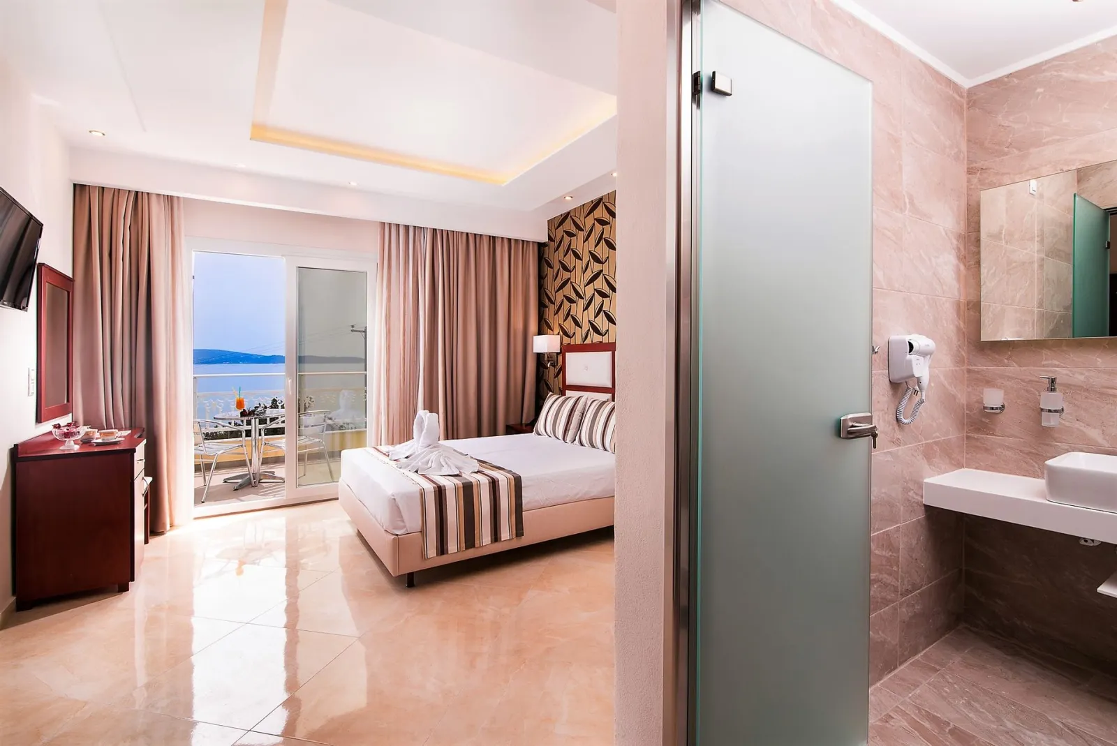 Hotel Diamond, Limenaria, Grčka — Deluxe Double Room with Sea View