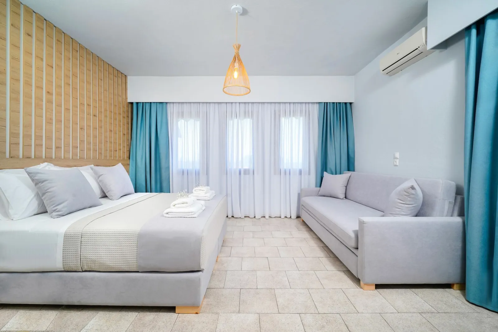Nefeli Fresh Hotel, Skala Rahoni, Grčka — Family Room