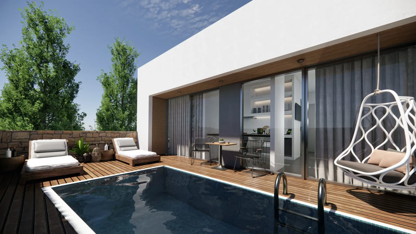 Soho Exclusive Suites, Skala Potamias, Grčka — Deluxe One Bedroom Suite with Private Pool