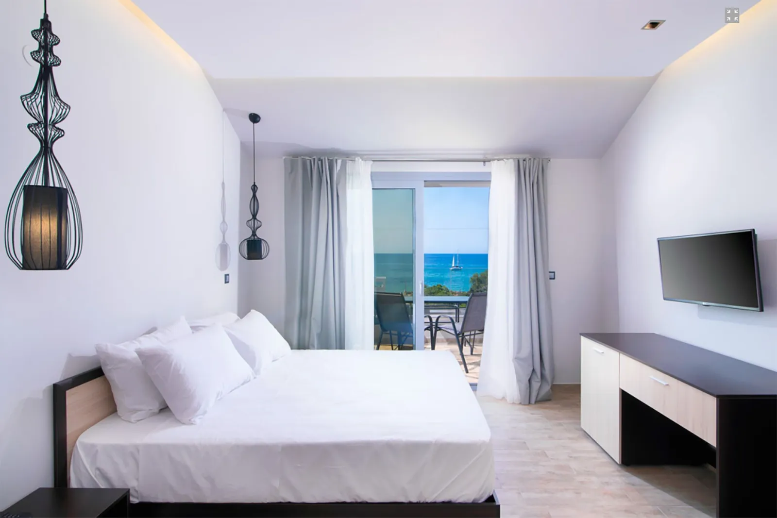 The Dome Luxury Hotel Thassos, Limenaria, Grčka — Double Room Sea View