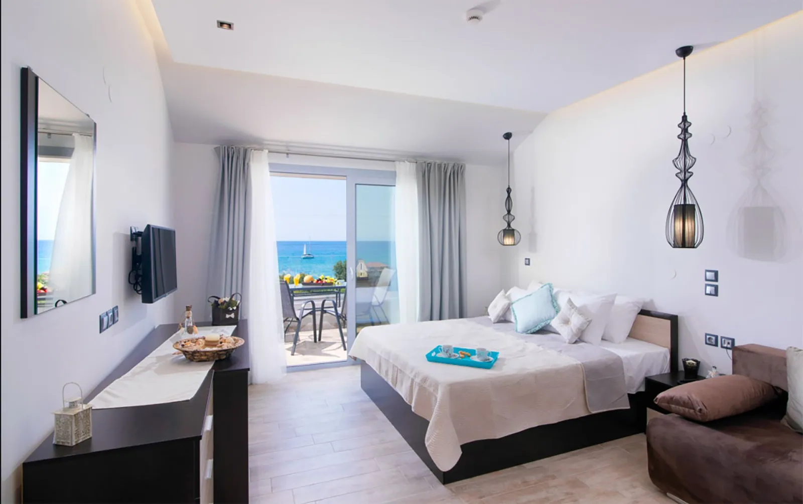 The Dome Luxury Hotel Thassos, Limenaria, Grčka — Family Room with Sea View