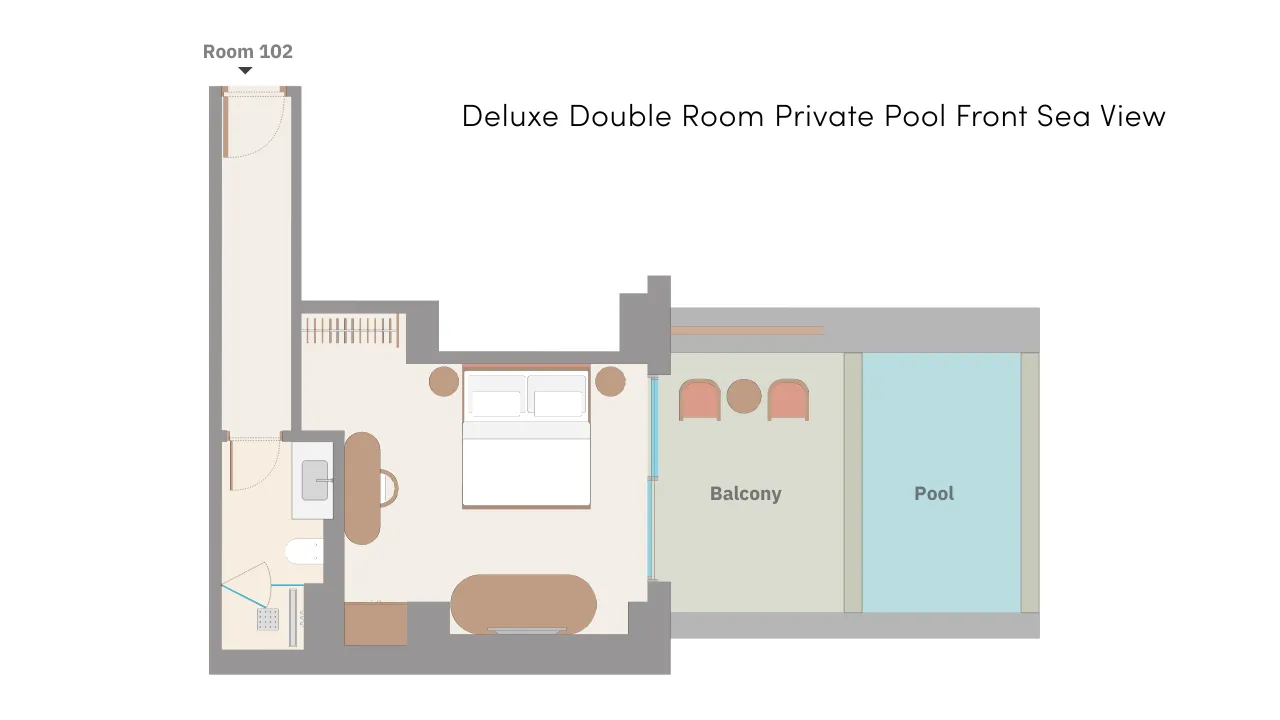 Avali, Mar-Bella Collection, Agios Ioannis Peristeron, Grčka — Deluxe Double Room Private Pool Front Sea View