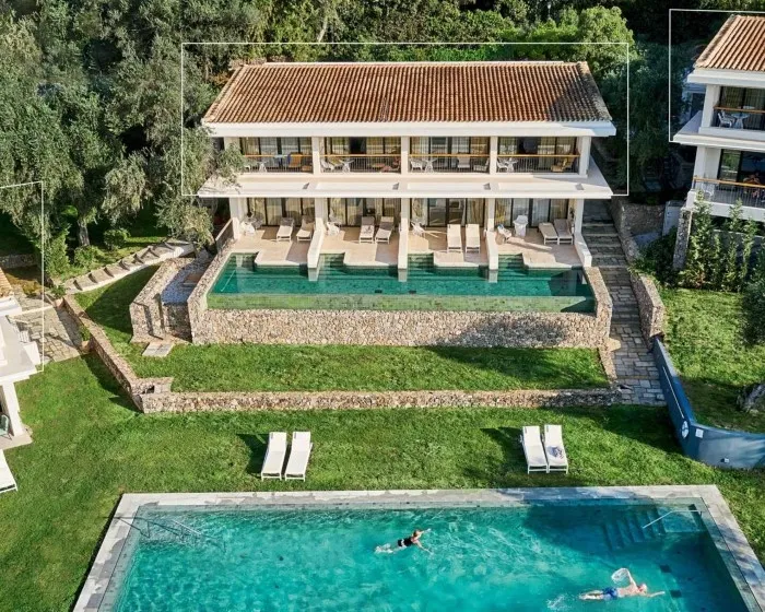 Corfu Imperial A Grecotel Resort To Live, Komeno, Grčka — Family Bungalow Open Plan Sharing Pool 1st Floor /Gardens Family Bungalow