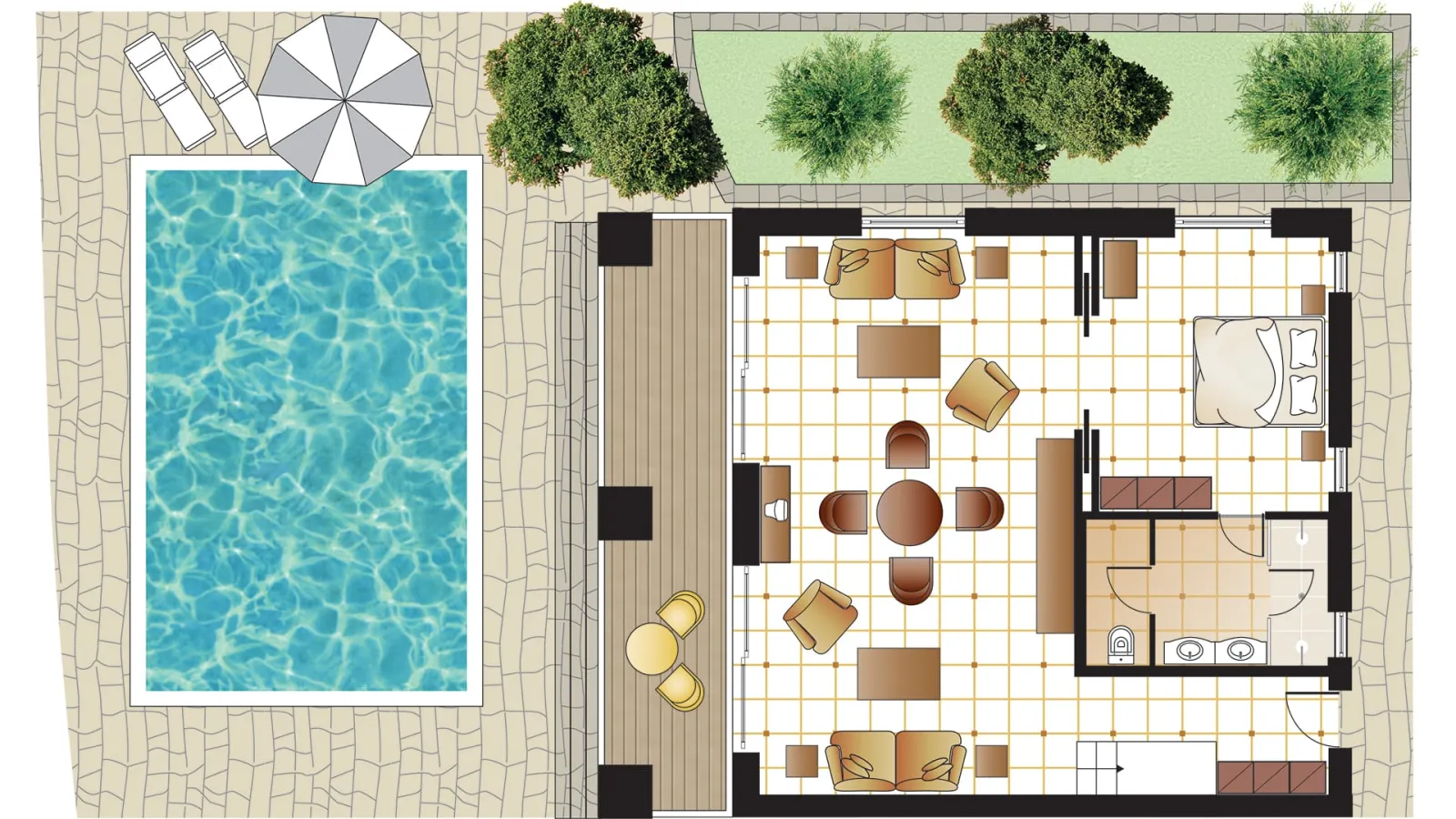 Grecotel Eva Palace at Kommeno Peninsula, Komeno, Grčka — One Bedroom Dream Villa Private Pool 1st Row