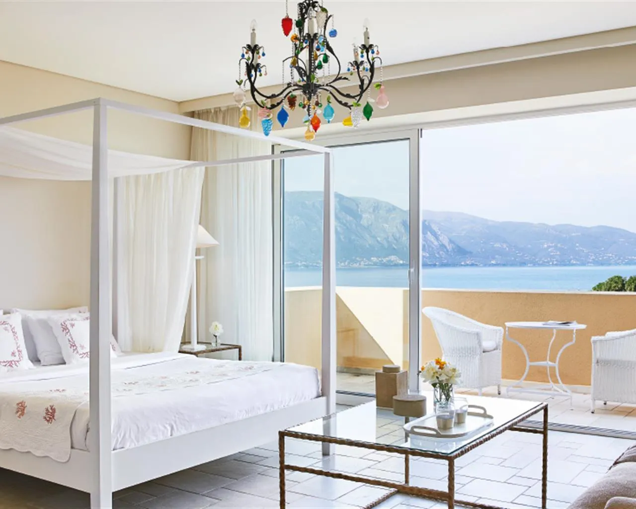 Grecotel Eva Palace at Kommeno Peninsula, Komeno, Grčka — Suite Palace Main Building Sea View