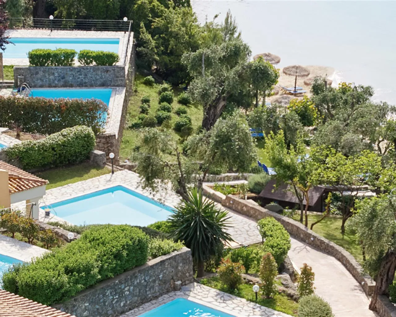 Grecotel Eva Palace at Kommeno Peninsula, Komeno, Grčka — Villa Palazzina with 2 Private Pools,1st Row