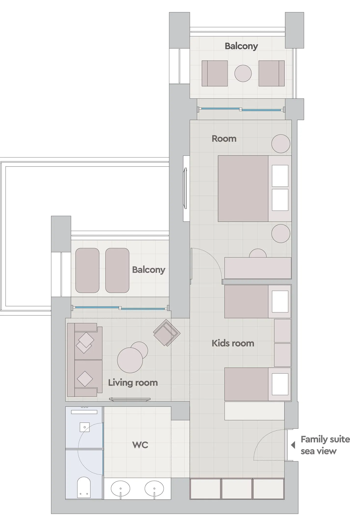 MarBella, Agios Ioannis Peristeron, Grčka — Bungalow Family Suite Sea View
