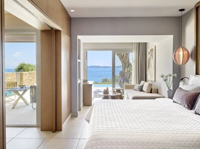 MarBella, Agios Ioannis Peristeron, Grčka — Suite Bungalow Private Pool Two Bedroom Sea View