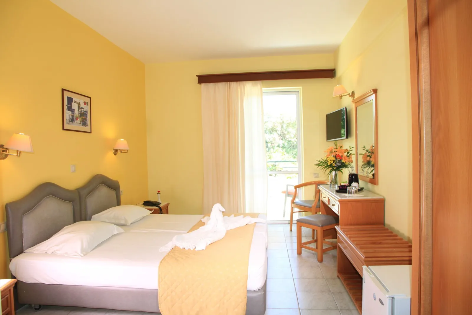 Dedalos Beach Hotel, Rethymno, Grčka — Double Garden View Room