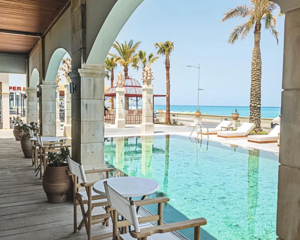 Grecotel Plaza Beach House, Rethymno, Grčka — plaža