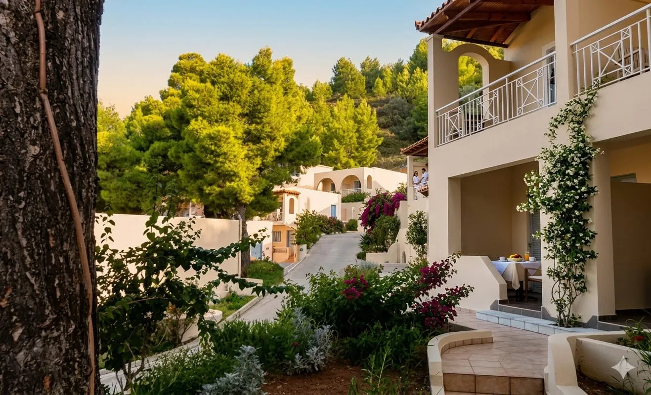 Alonissos Beach Bungalows & Suites Hotel, Milia, Grčka — Basic Double Bungalow