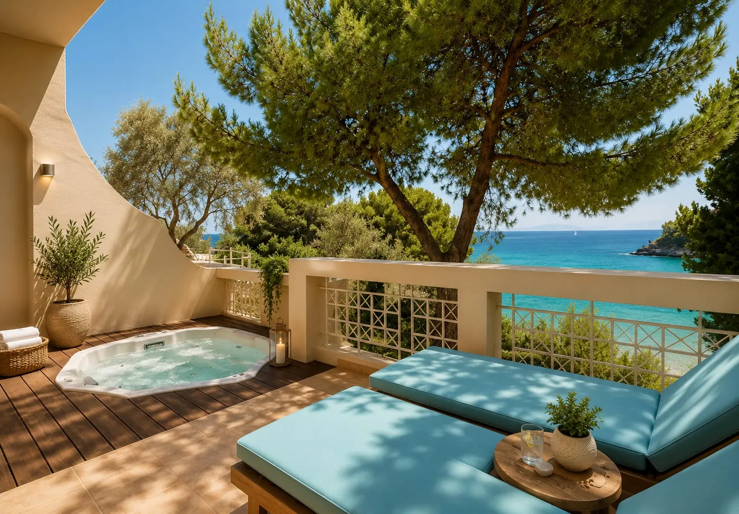 Alonissos Beach Bungalows & Suites Hotel, Milia, Grčka — Suite Jacuzzi