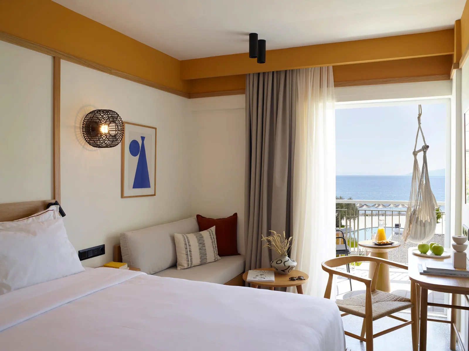 Brown Beach Evia Island, Eretria, Grčka — Classic Sea View Room