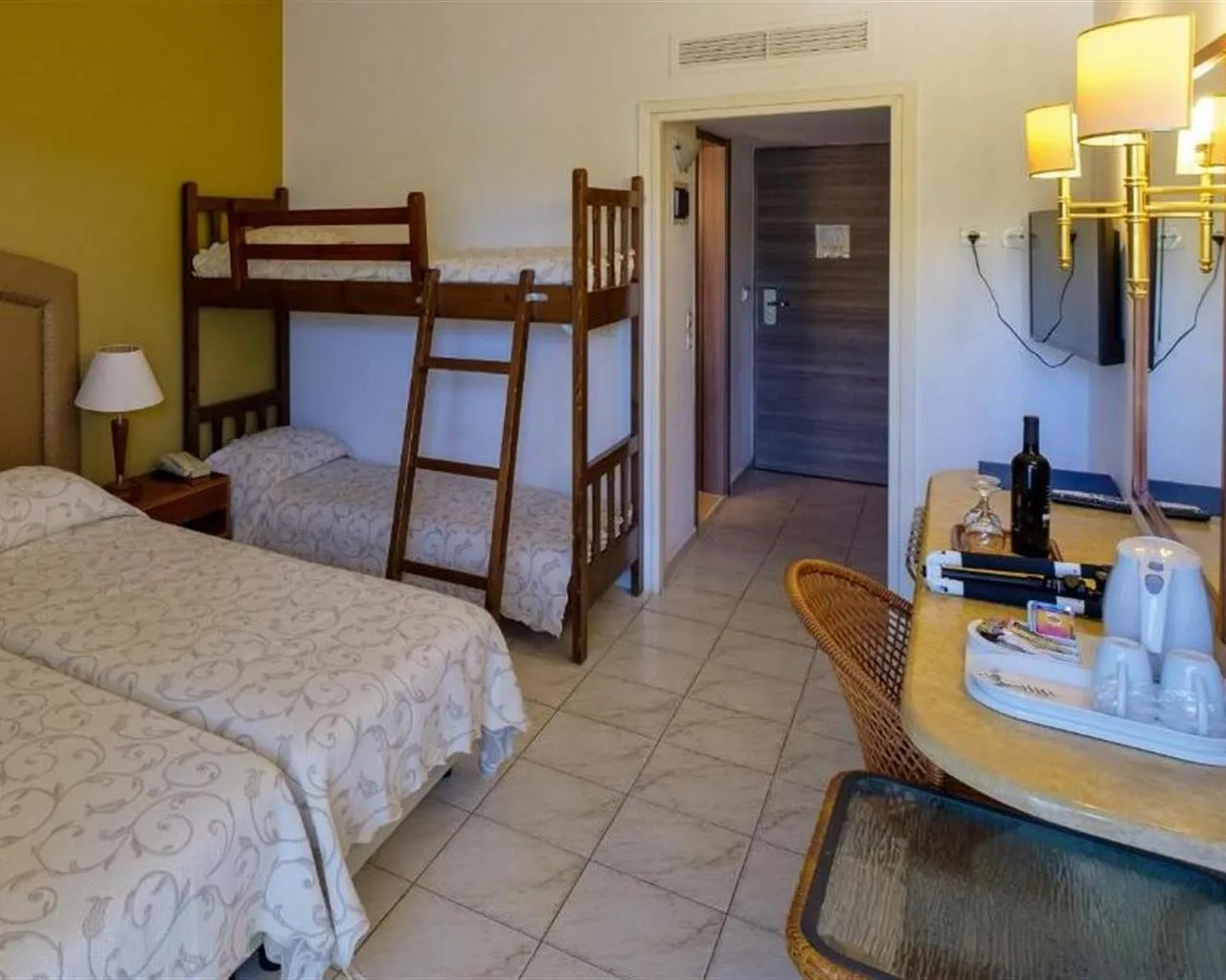 Palmariva Beach Hotel By Anayia All-Inclusive Resorts, Eretria, Grčka — Family Room BunkBed For Single Use Garden View