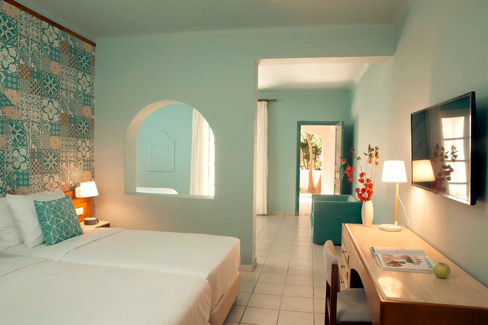 Zeus Eretria Hotel & Spa Resort, Eretria, Grčka — Family Bungalow Suite Garden View