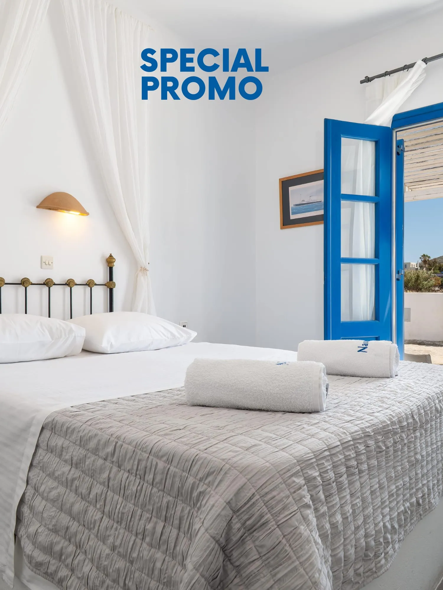 Naoussa Hotel Paros by Booking Kottas, Nausa, Grčka — Double Room with Mountain View