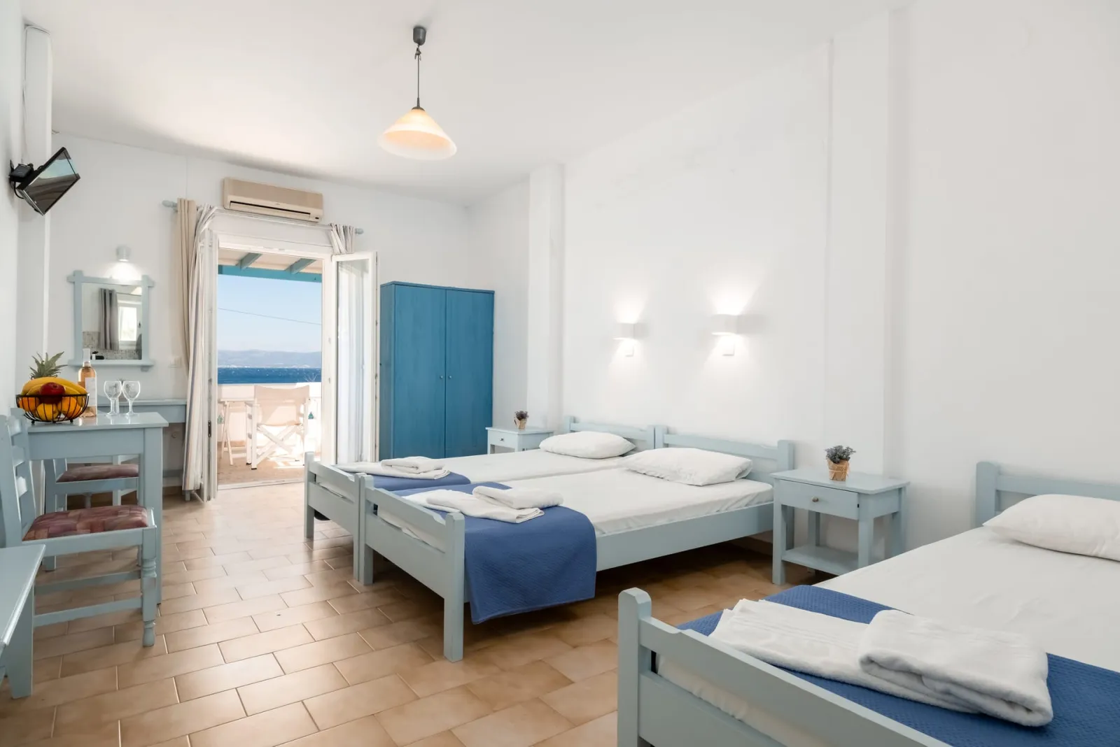 Studios Afroditi, Drios, Grčka — Triple Studio with Sea View