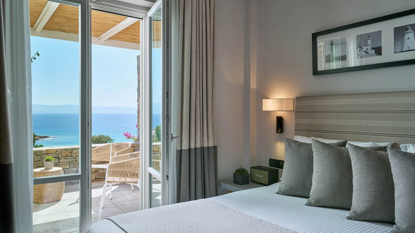 Summer Senses Luxury Resort Paros, Drios, Grčka — Deluxe Room Sea View