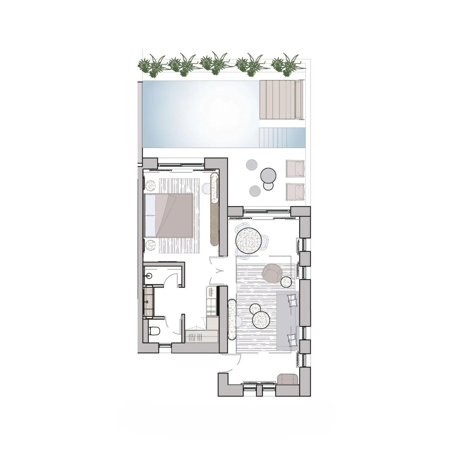 Vione Paros, Nausa, Grčka — Vione Suite With Private Pool & Sea View