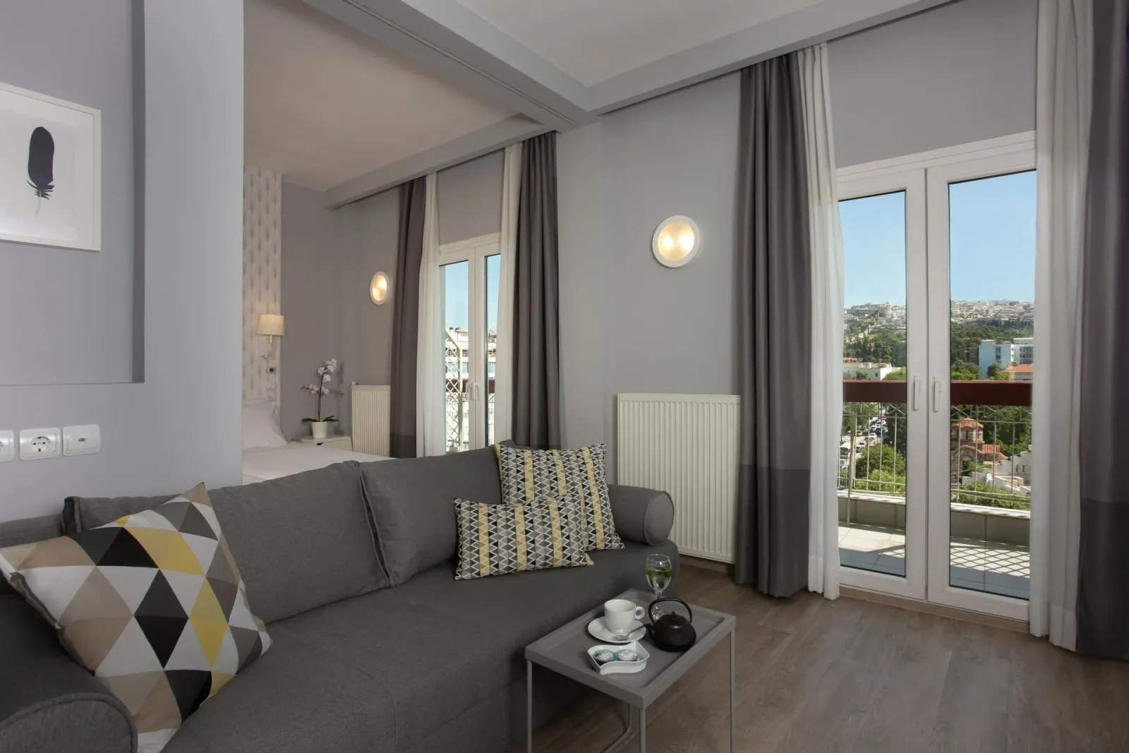 ABC Hotel Thessaloniki, Solun, Grčka — Quadraple Room with Balcony & City View