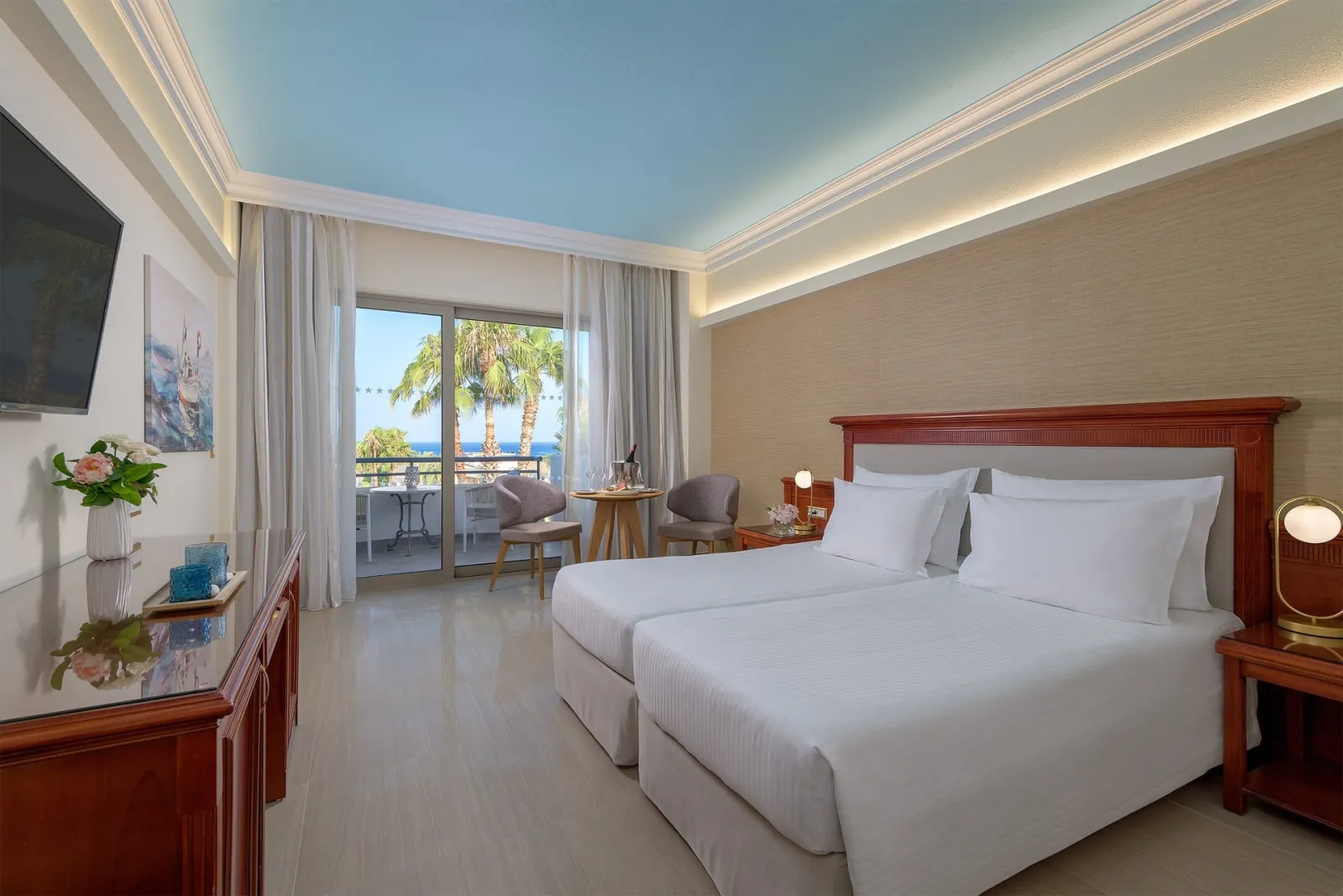 Atrium Palace Thalasso Spa Resort & Villas, Rodos, Grčka — Double Room with Sea View