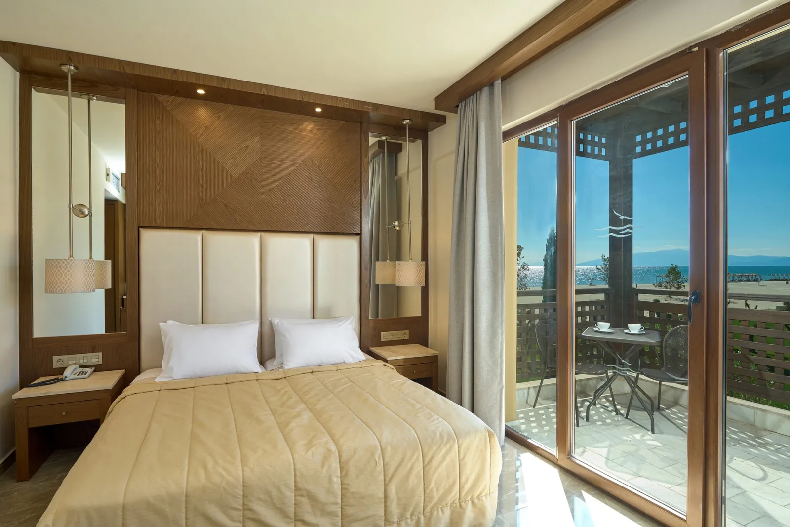 Mediterranean Village Hotel & Spa, Paralija, Grčka — Double Room Sea View