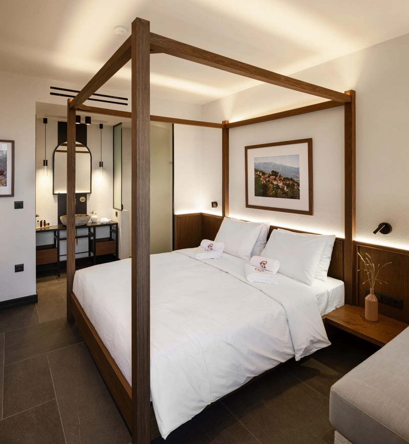 Unedo All Seasons Hotel, Paleos Pantelejmon, Grčka — Double Room with Fireplace - Mountain & Sea View 22m²