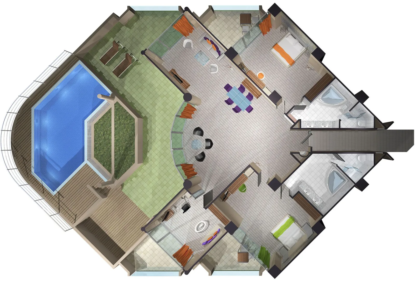 Atrium Platinum Luxury Resort & Spa, Rodos, Grčka — Ambassador Suite Sea View with Personal Pool Signature Collection