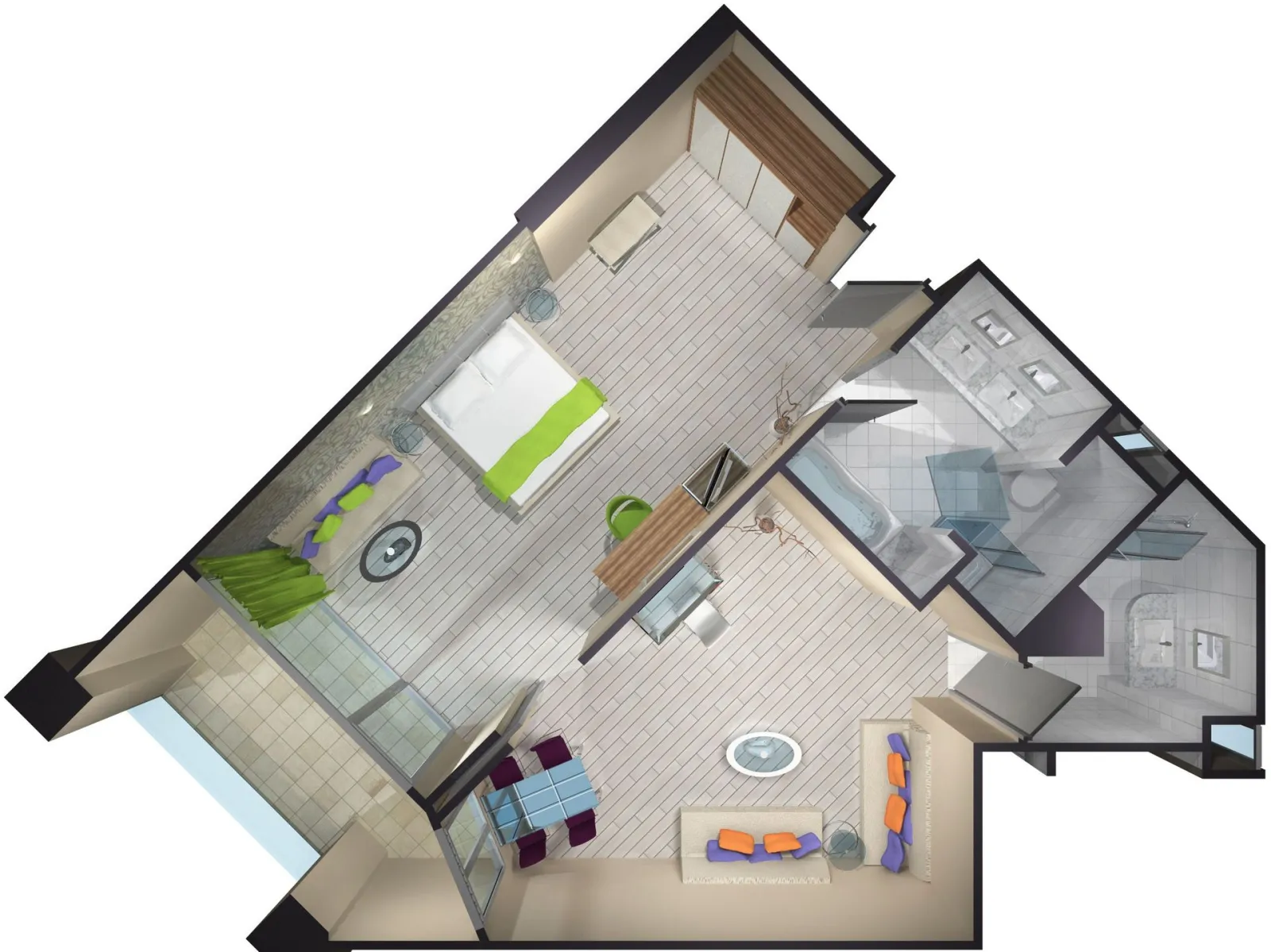 Atrium Platinum Luxury Resort & Spa, Rodos, Grčka — Superior Family Suite Sea View
