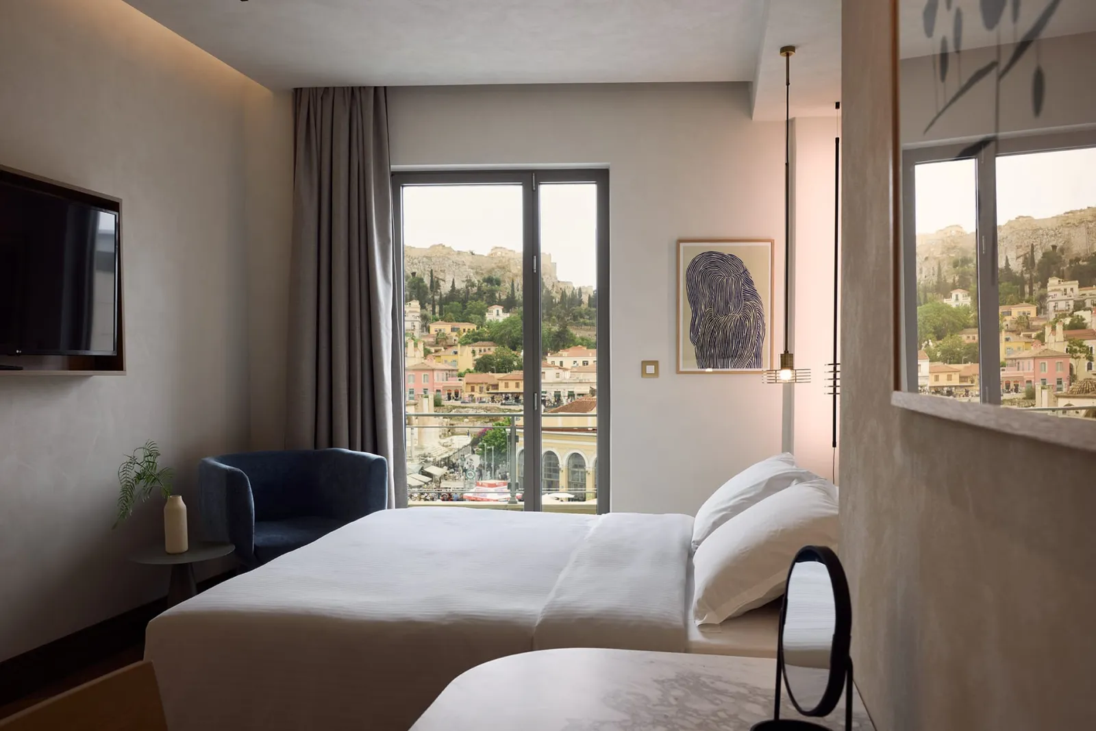 A for Athens, Monastiraki, Grčka — Deluxe Double Room with Acropolis View