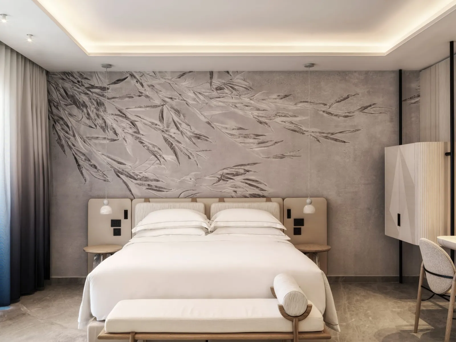 Deos Mykonos, A Myconian Collection-Adult Only, Tagoo, Grčka — DELTA Room with Outdoor Hot Tub & Partial Sea View